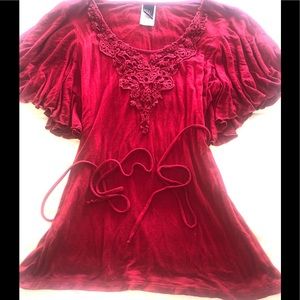 FINAL-Wrapper Red Lace Blouse